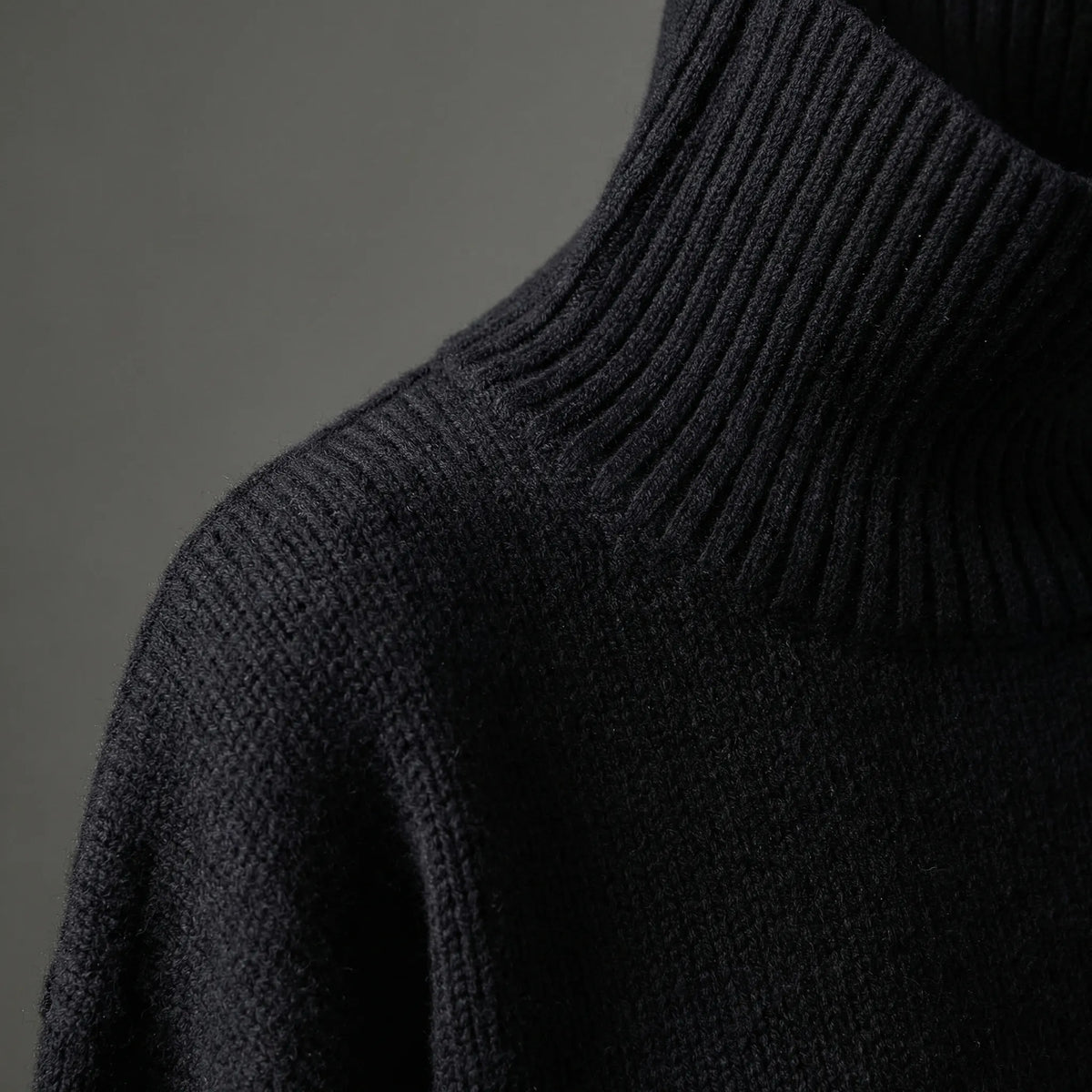Lumvex - Oversized High-Neck Knit Sweater