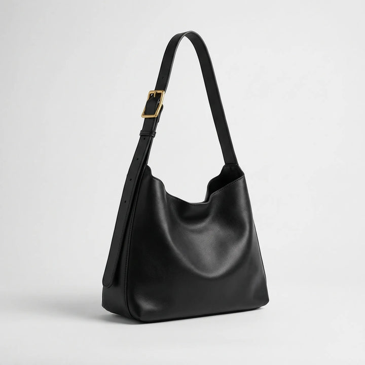 Luxtara - Structured Genuine Leather Tote Bag
