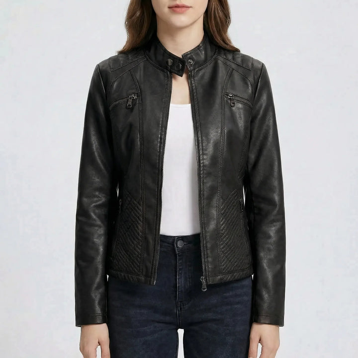 Modera - Slim-Fit Women's Moto Jacket