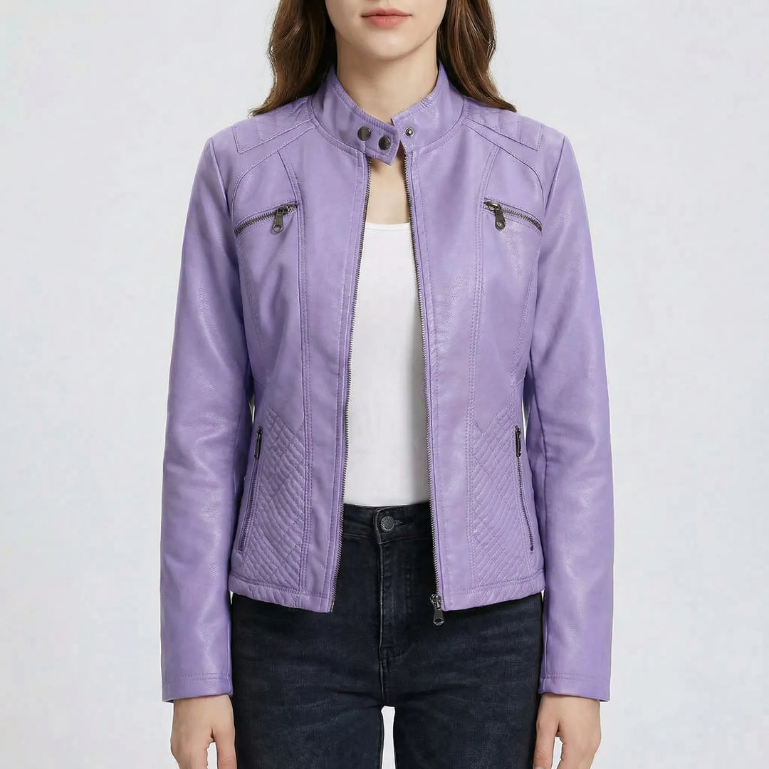Modera - Slim-Fit Women's Moto Jacket