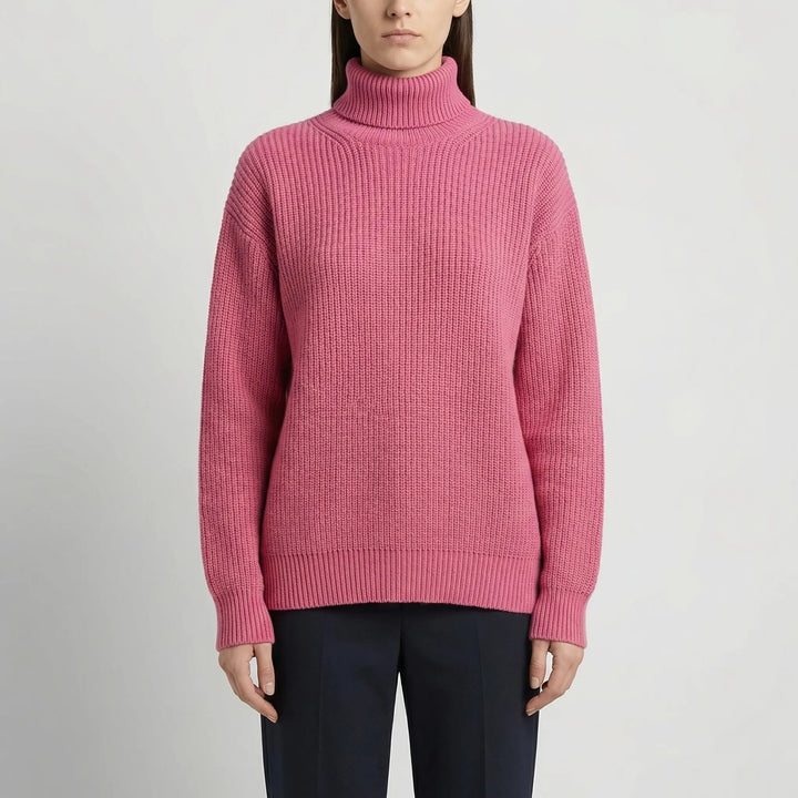 Neckura - Ribbed Rollneck Knit Sweater