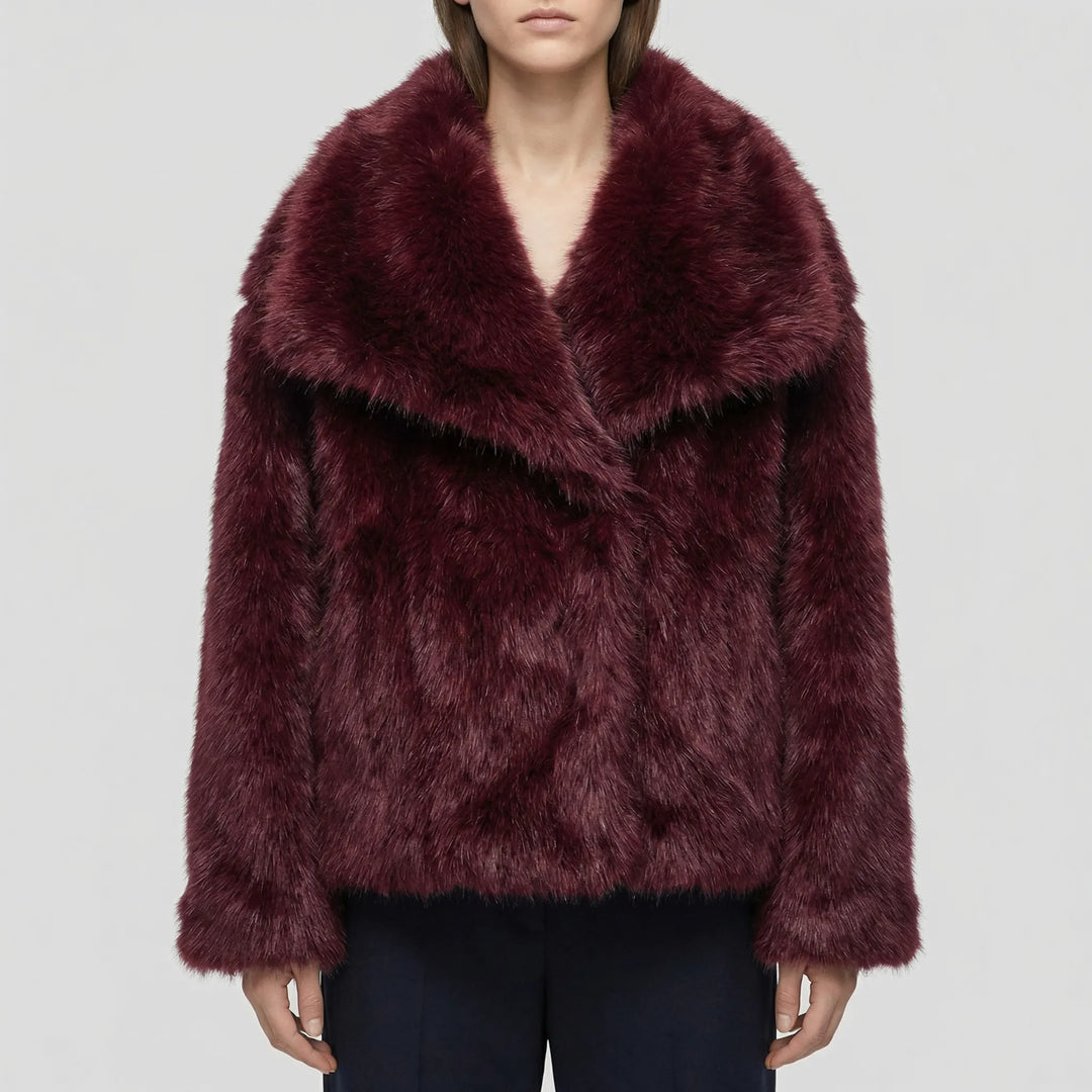 Plushova - Semi-Fitted Faux Fur Winter Jacket
