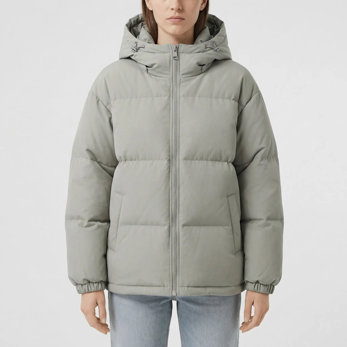 Puffora - Hooded Puffer Jacket With Full-Front Zipper