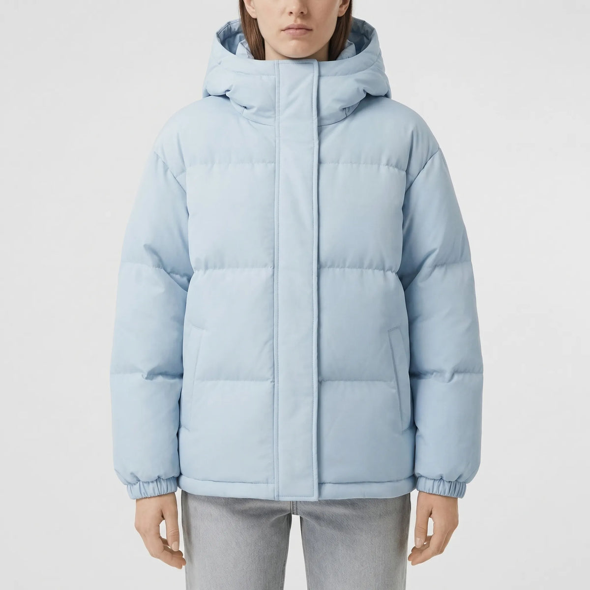 Puffora - Hooded Puffer Jacket With Full-Front Zipper