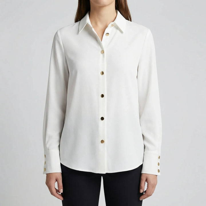Quiltonelle - Quilted Button-Down Long Sleeve Shirt
