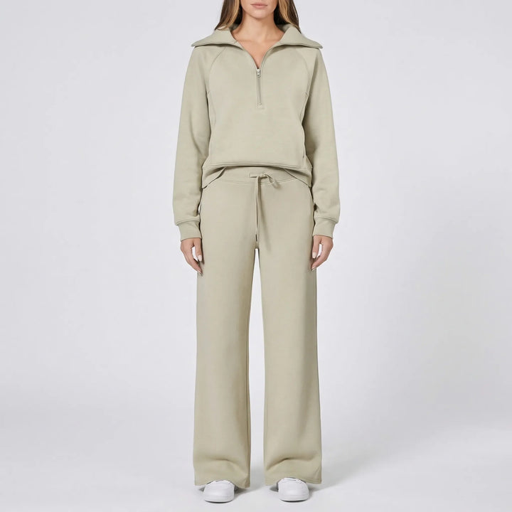 Relaxo - Coordinated Wide-Leg 2-Piece Set