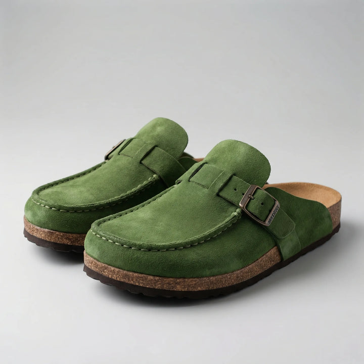 Retrolace - Retro Buckle Slip-On Mule Flat