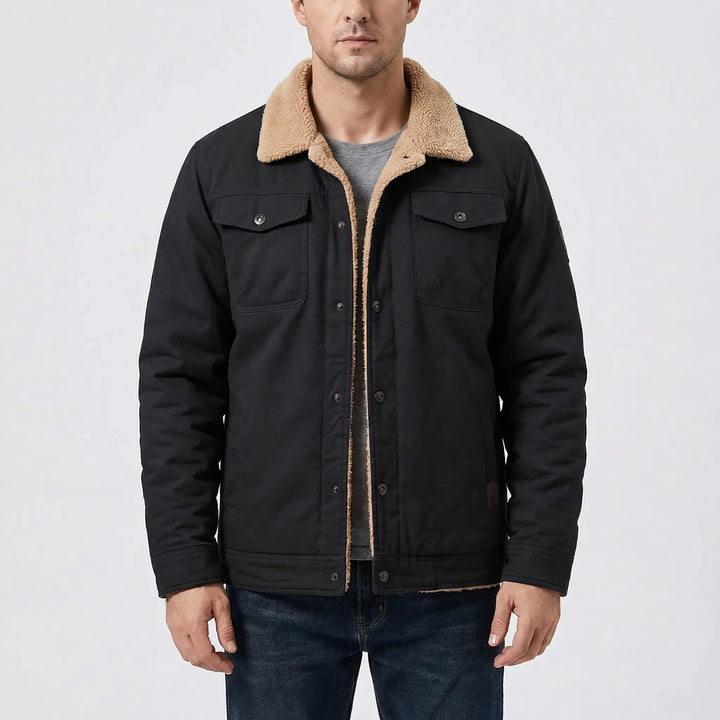 Ruxton - Sherpa-Lined Button-Front Men's Jacket