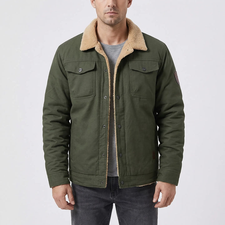 Ruxton - Sherpa-Lined Button-Front Men's Jacket