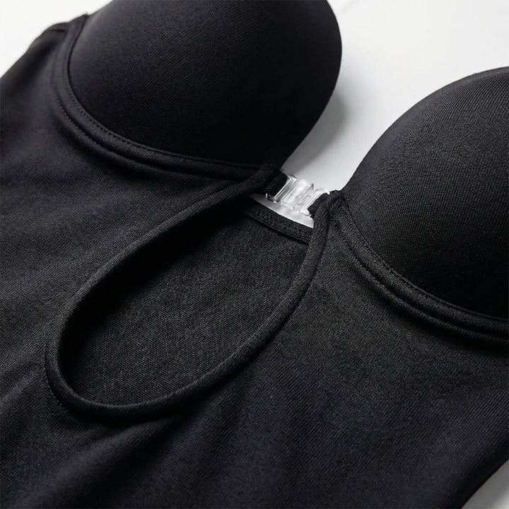 Sculvera - Deep V-Neck Backless Body Shaper