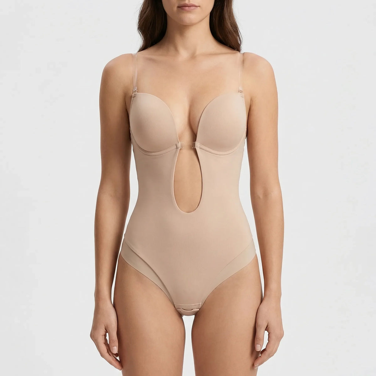 Sculvera - Deep V-Neck Backless Body Shaper