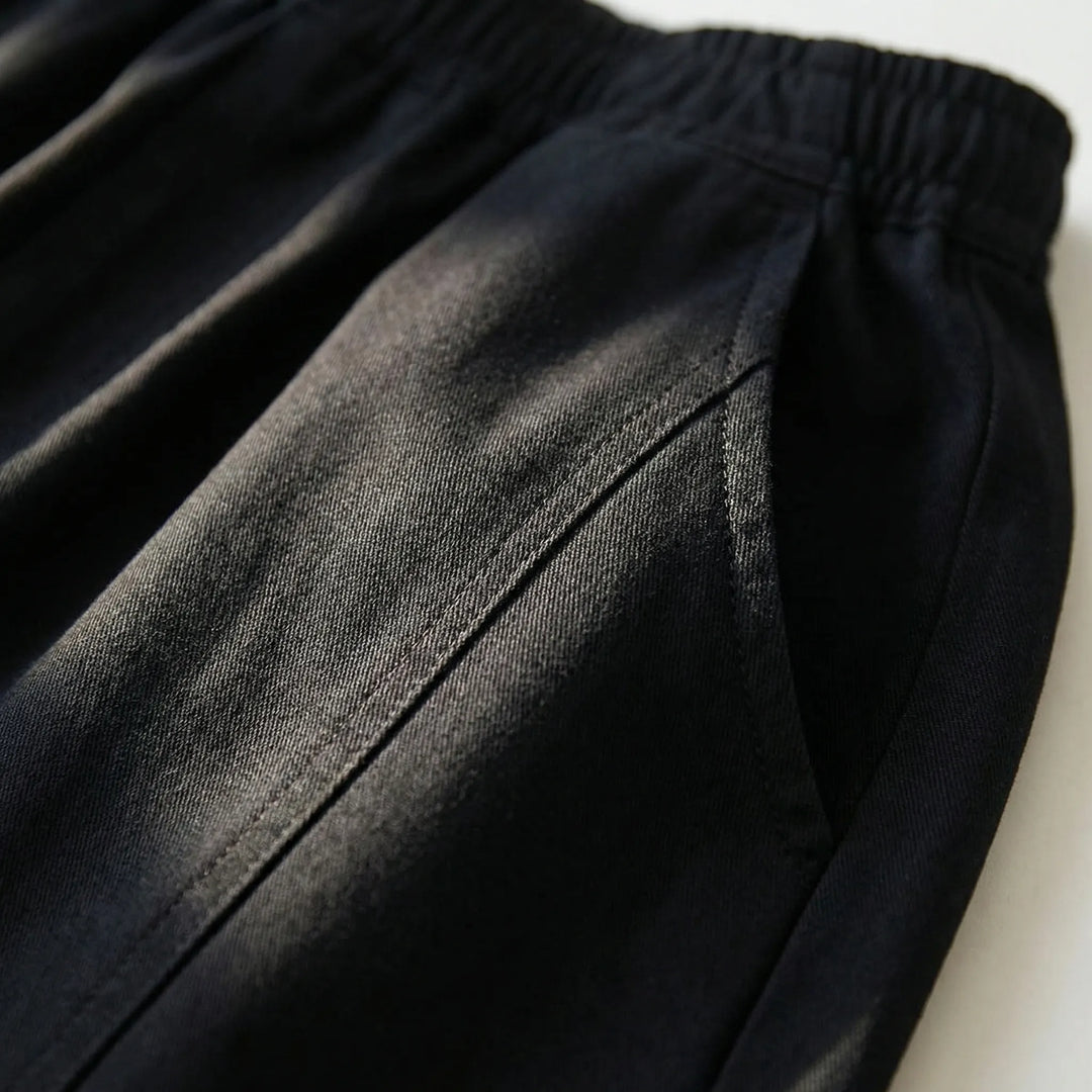 Slaxora - Relaxed Fit Solid Color Pants