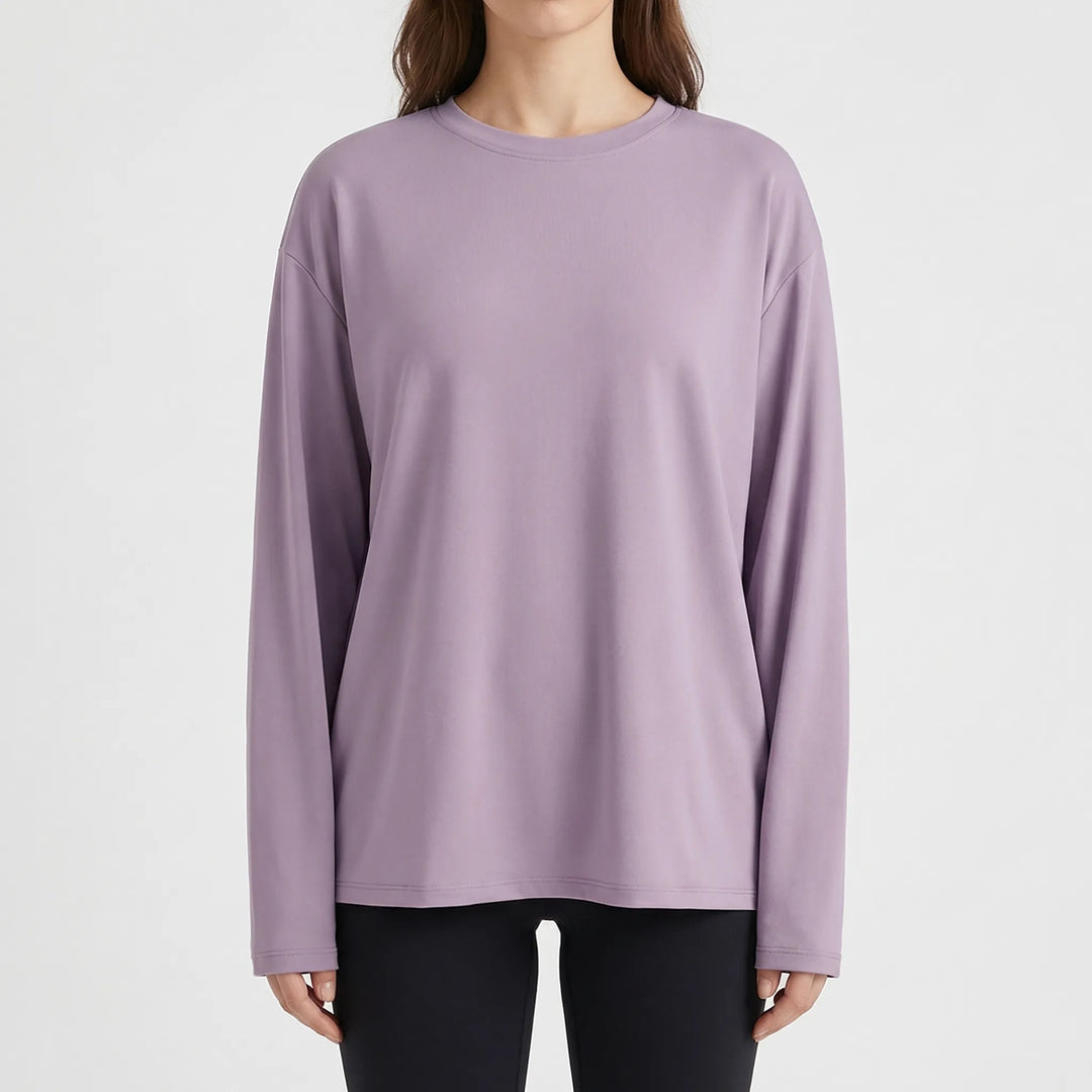 Slouvera - Oversized Crewneck Long Sleeve Top