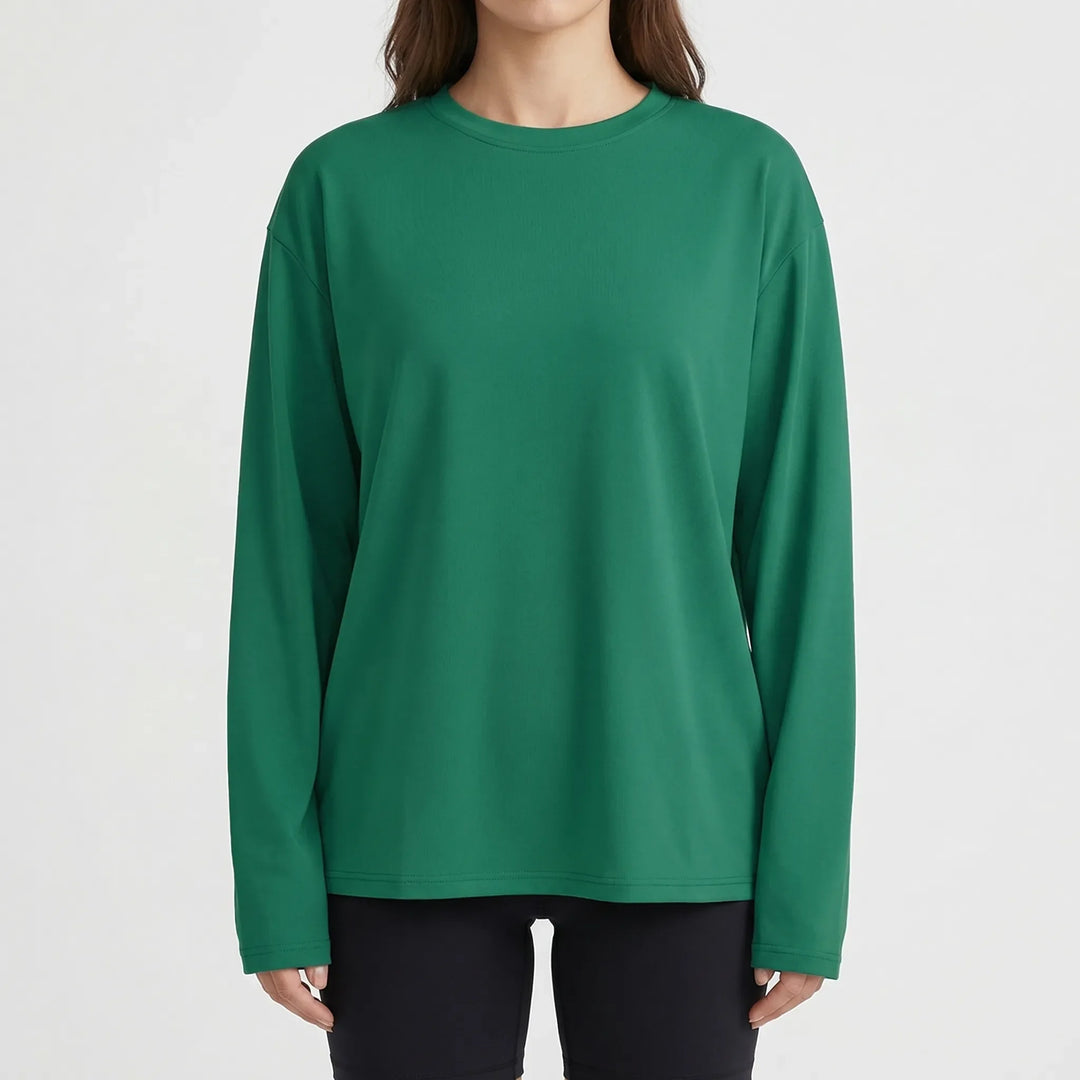 Slouvera - Oversized Crewneck Long Sleeve Top