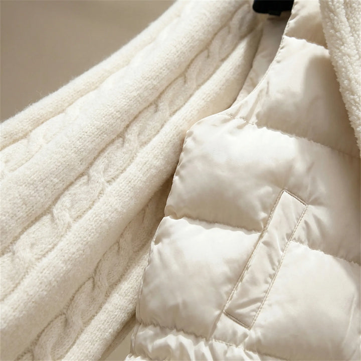 Snowelle - 3-Piece Knit And Puffer Vest Set