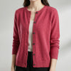 Button-Front O-Neck Cardigan for Women