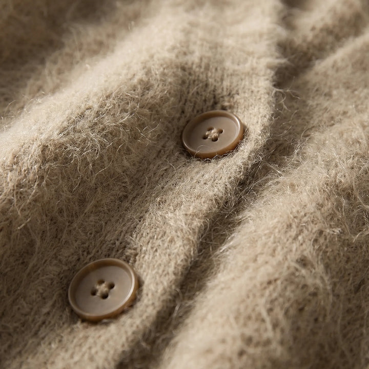 Softrelle - V-Neck Button-Front Women's Cardigan