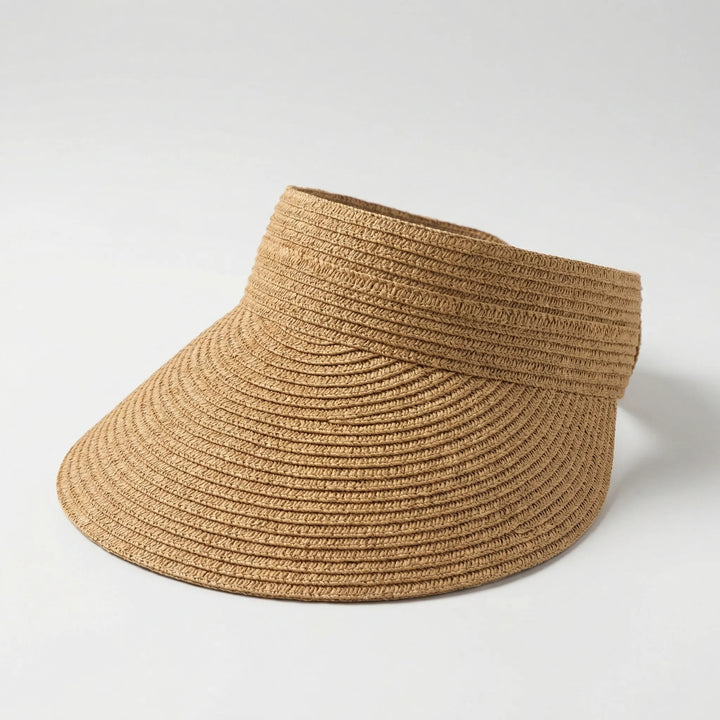 Solanti - Foldable Wide-Brim Woven Sun Visor