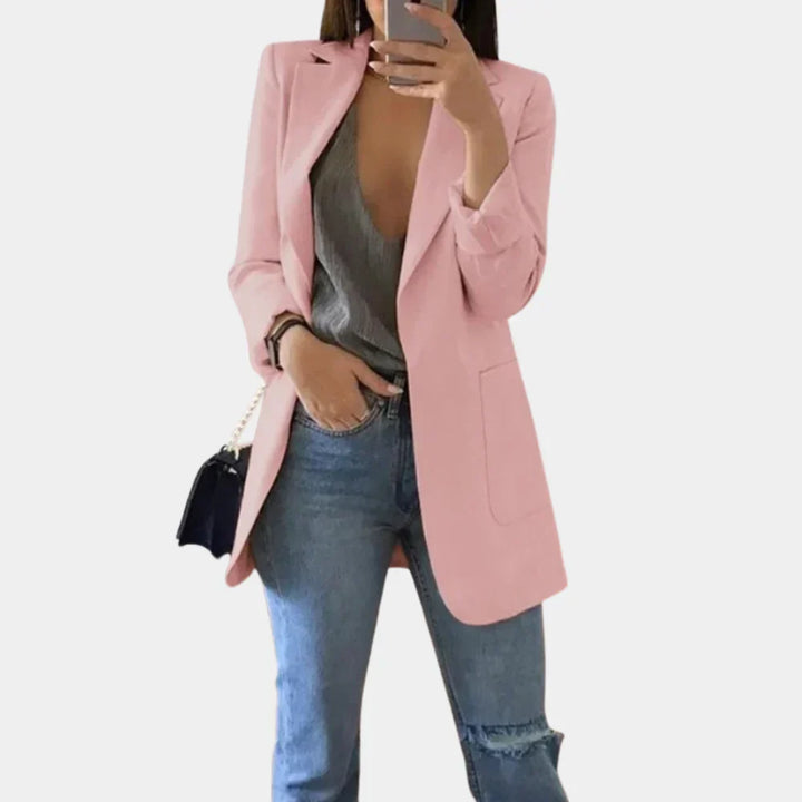 女性用ロングスリムフィットブレザー