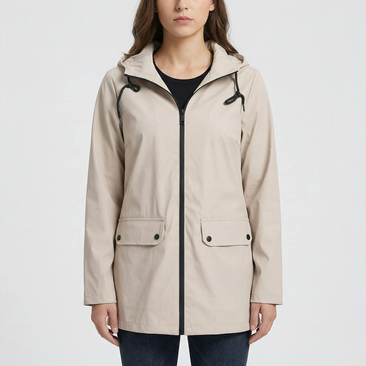 Stormelle - Long Hooded Water-Repellent Jacket