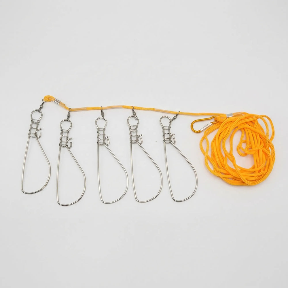 Fish Stringer Rope With Locks Fish Stringer - 5 Wire Clips - High-Visibility Rope - For Anglers ...