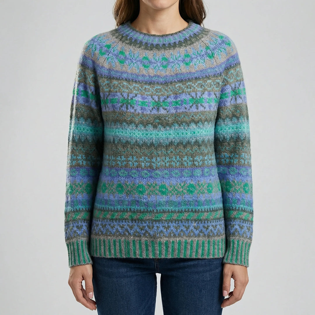 Strovina - Relaxed Fit Patterned Pullover Sweater