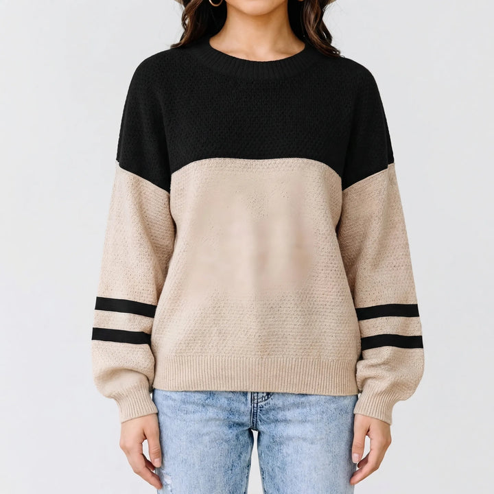 Struxe - Oversized Colorblock Knit Pullover