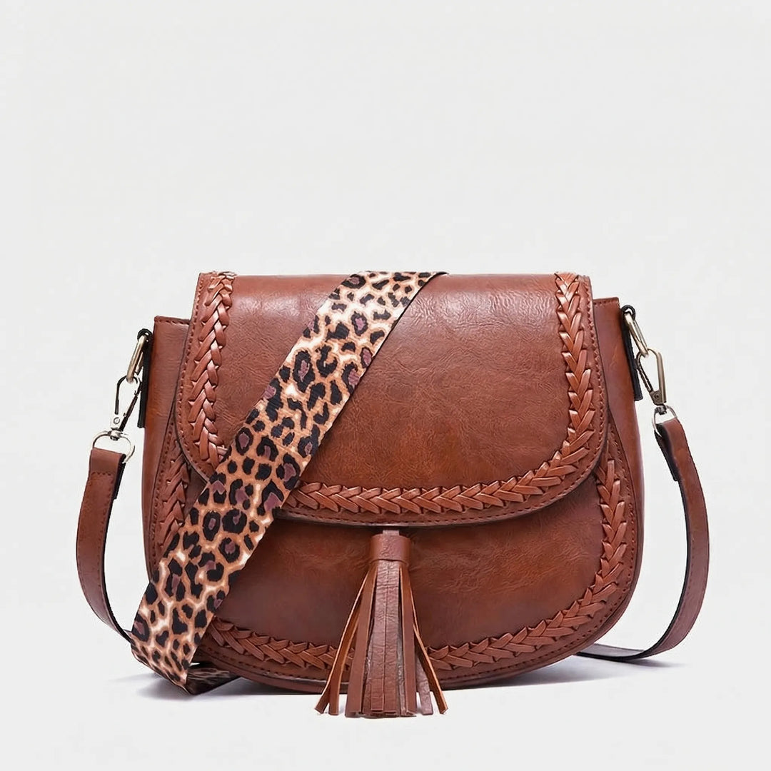 Tassova - Tassel-Detail Saddle Shoulder Bag