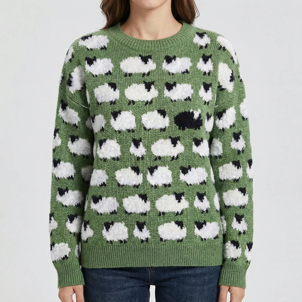 Treevara - Tree Motif Knit Pullover Sweater
