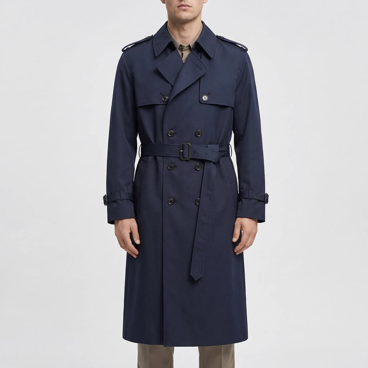 Trencova - Over-The-Knee Belted Trench Coat