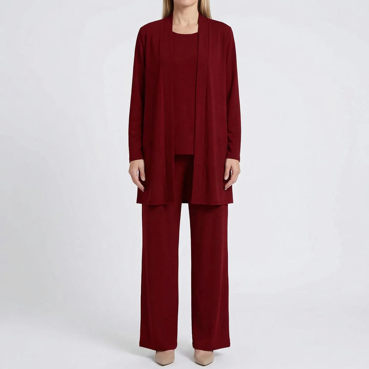 Trevona - 3-Piece Coordinated Long-Sleeve Pantsuit