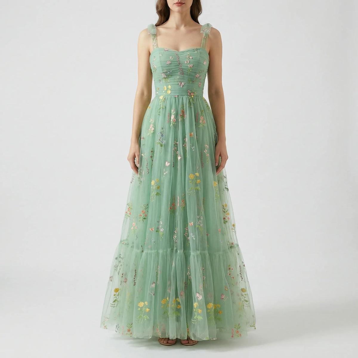 Tullevara - Embroidered Tulle Ball Gown