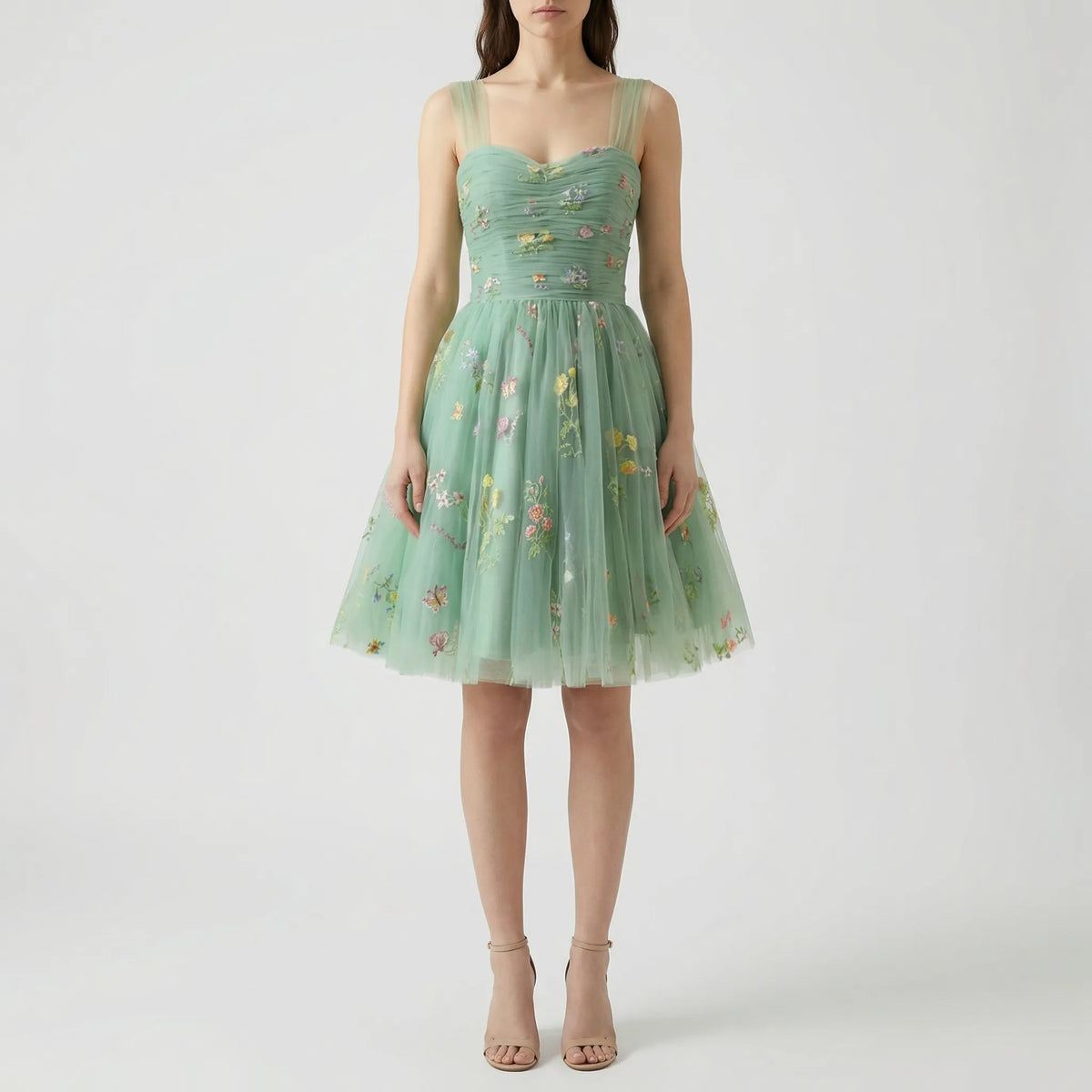 Tullevara - Embroidered Tulle Ball Gown