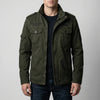 Military-Inspired Zip-Up Jacket for Men