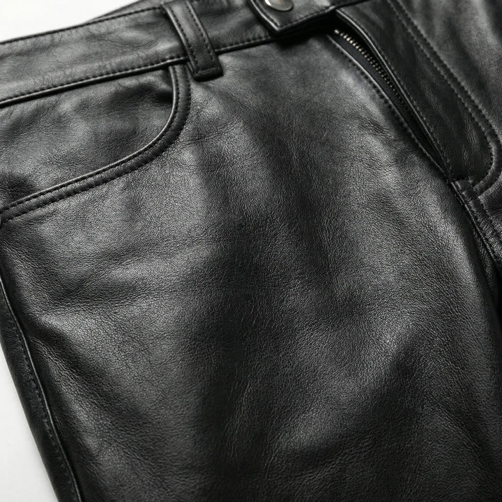Veckro - Slim-Fit Faux Leather Men's Pants