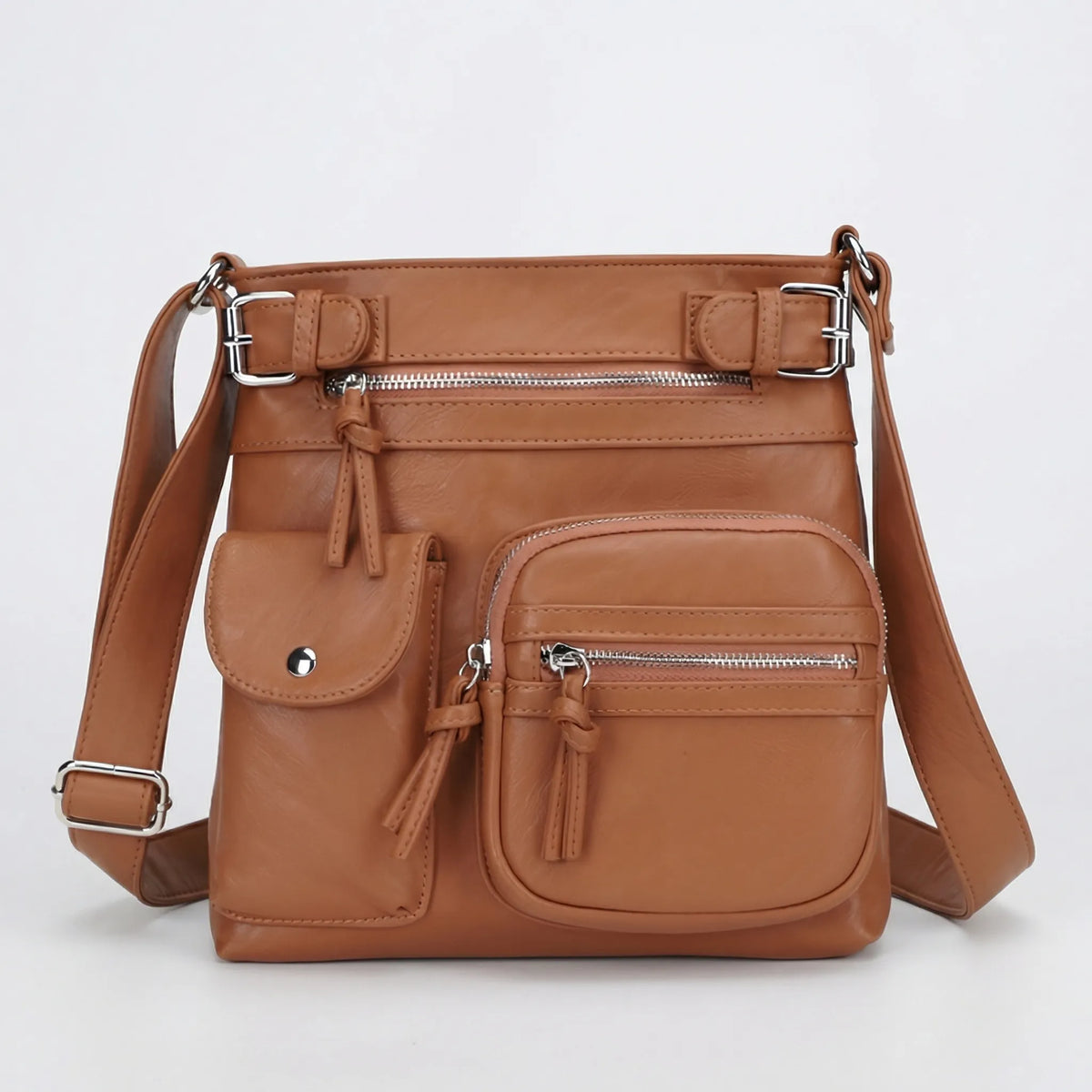 Velbora - Multi-Pocket Crossbody Shoulder Bag