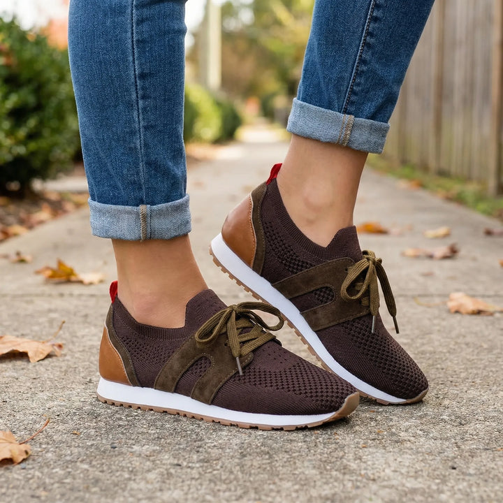 Veloxia - Lace-Up Knit Sneaker For Women