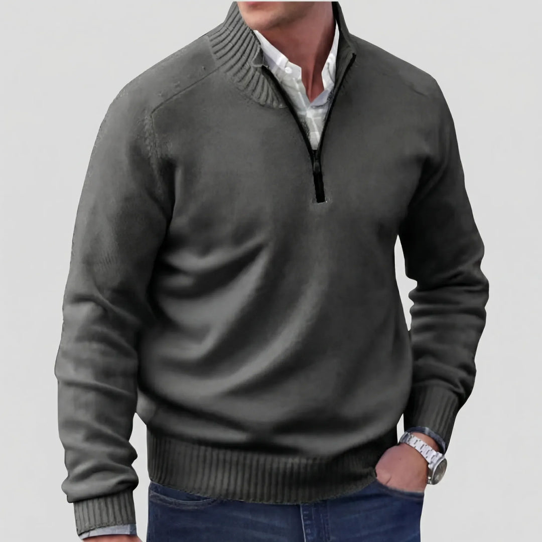 Velthorpe - Men's Half-Zip Stand Collar Sweater