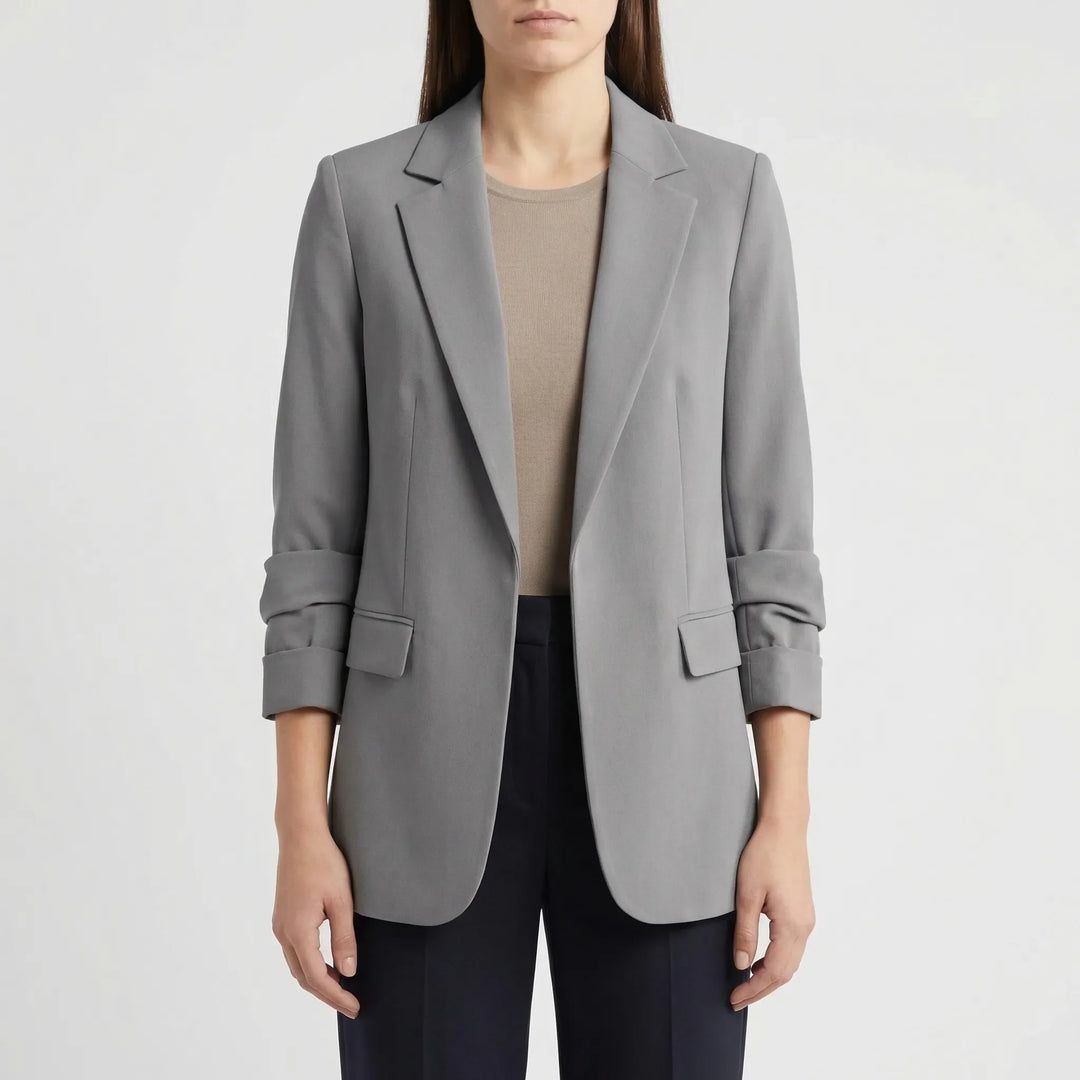 Veltona - Open-Front Women's Long Blazer