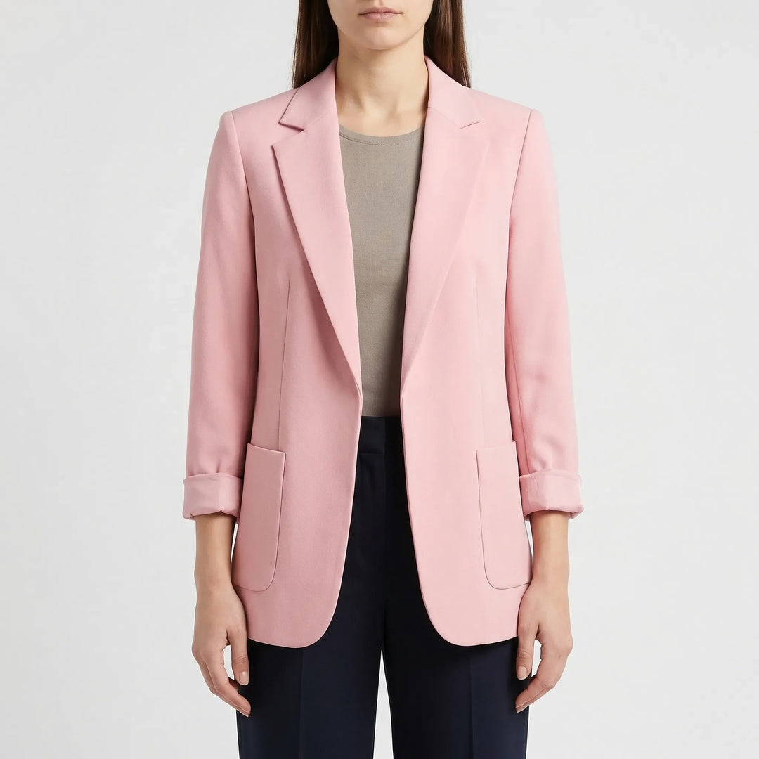 Veltona - Open-Front Women's Long Blazer