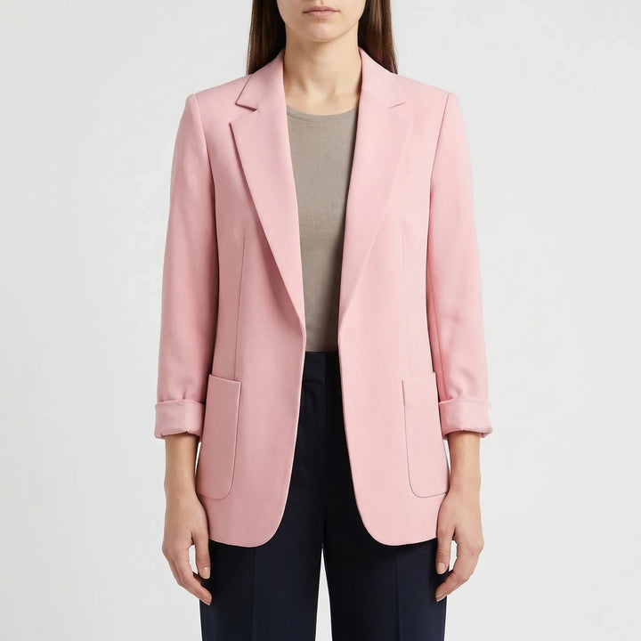 Veltona - Open-Front Women's Long Blazer