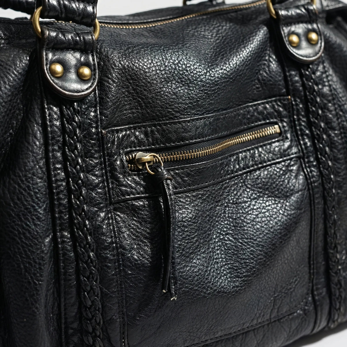 Veltorra - Structured Shoulder Bag With Gold-Tone Hardware