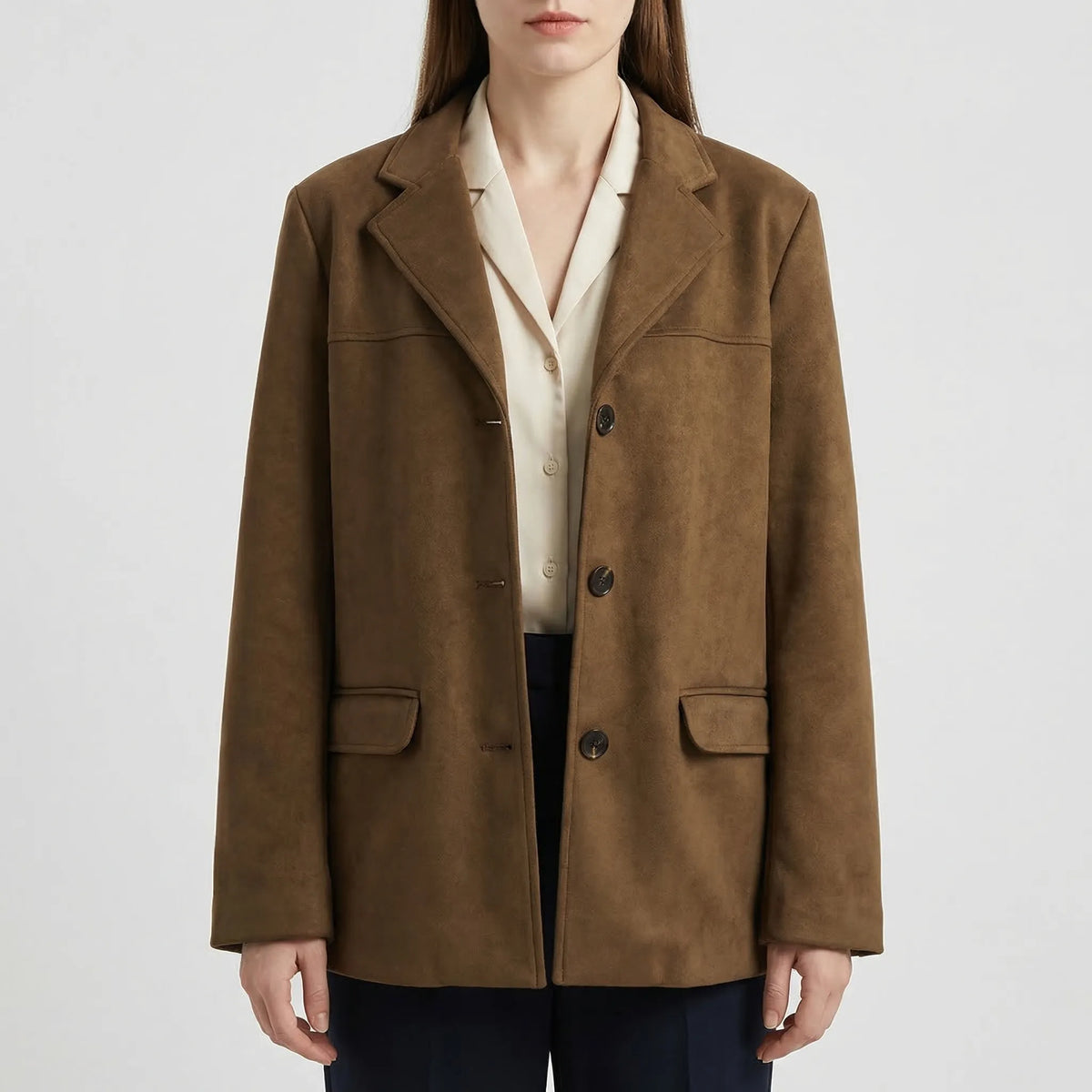 Veluxe - Oversized Wide-Lapel Trench Coat