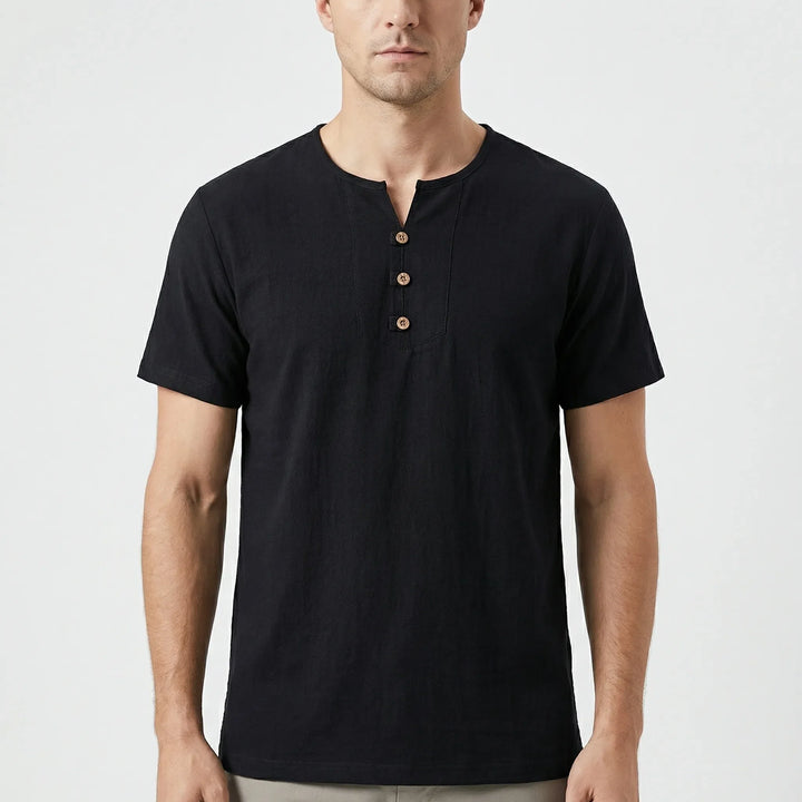 Ventaro - Lightweight Henley-Style Short Sleeve Tee
