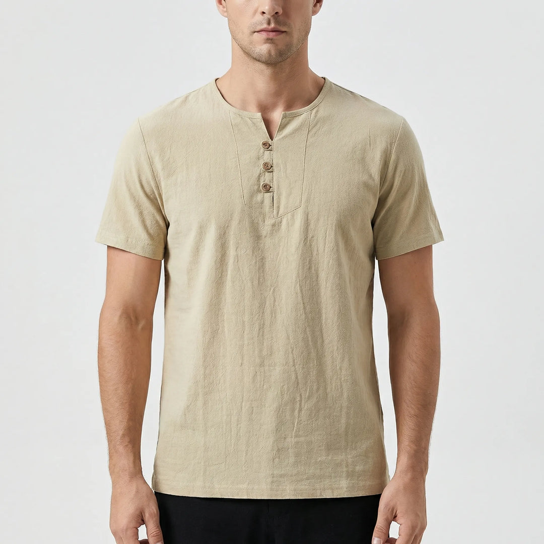 Ventaro - Lightweight Henley-Style Short Sleeve Tee