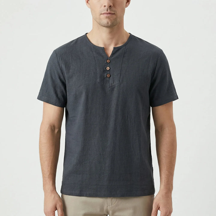 Ventaro - Lightweight Henley-Style Short Sleeve Tee