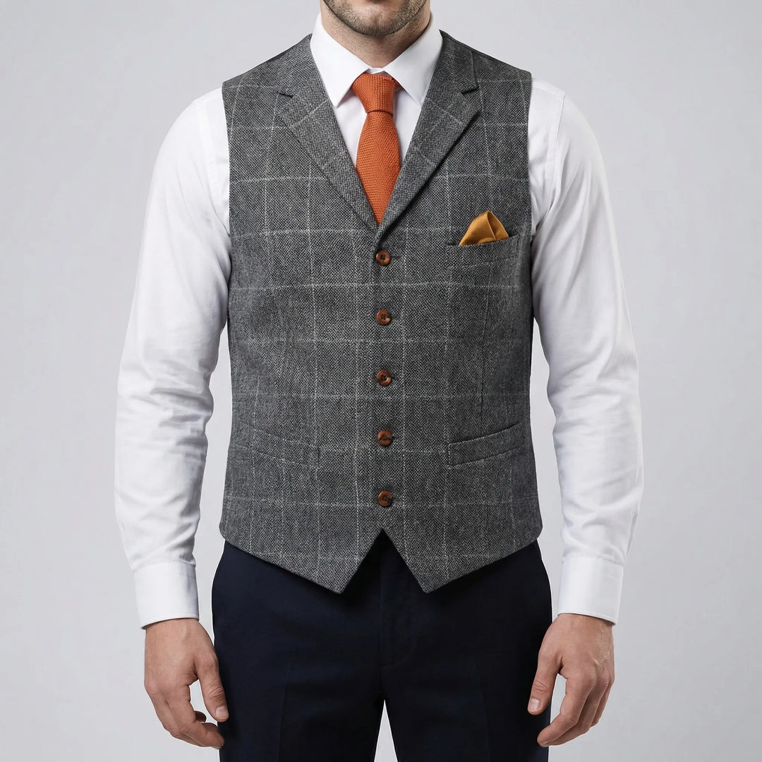 Vesthaven - Vintage V-Neck Button-Front Vest