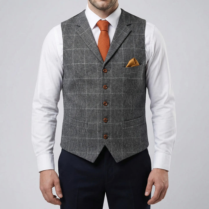 Vesthaven - Vintage V-Neck Button-Front Vest