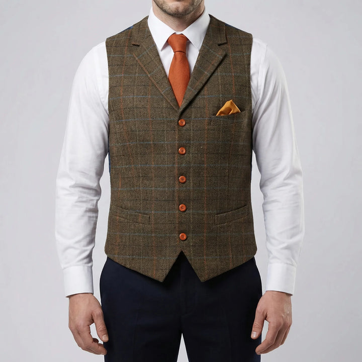 Vesthaven - Vintage V-Neck Button-Front Vest