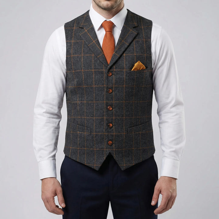 Vesthaven - Vintage V-Neck Button-Front Vest